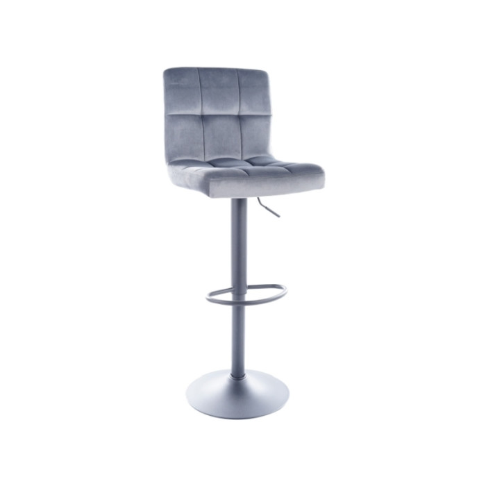 Silla de barra Juneau H-1 (Terciopelo/Patas negras)